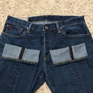 Polo Ralph Lauren Sullivan Slim Jeans Men's 33x32 Selvedge Redline Button Fly